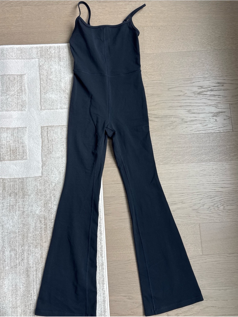 Wilfred Black Fitted Jumpsuit with Flared Legs